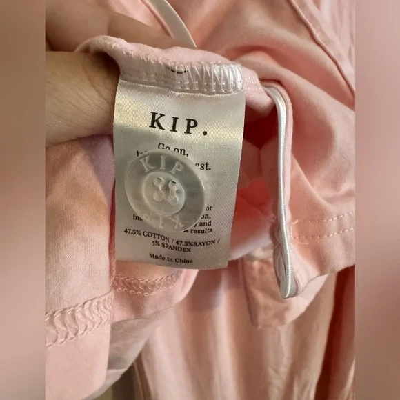 NEW Kip Luxe Stretch Cotton Pajama Set Pink Peony Size Medium NWOT